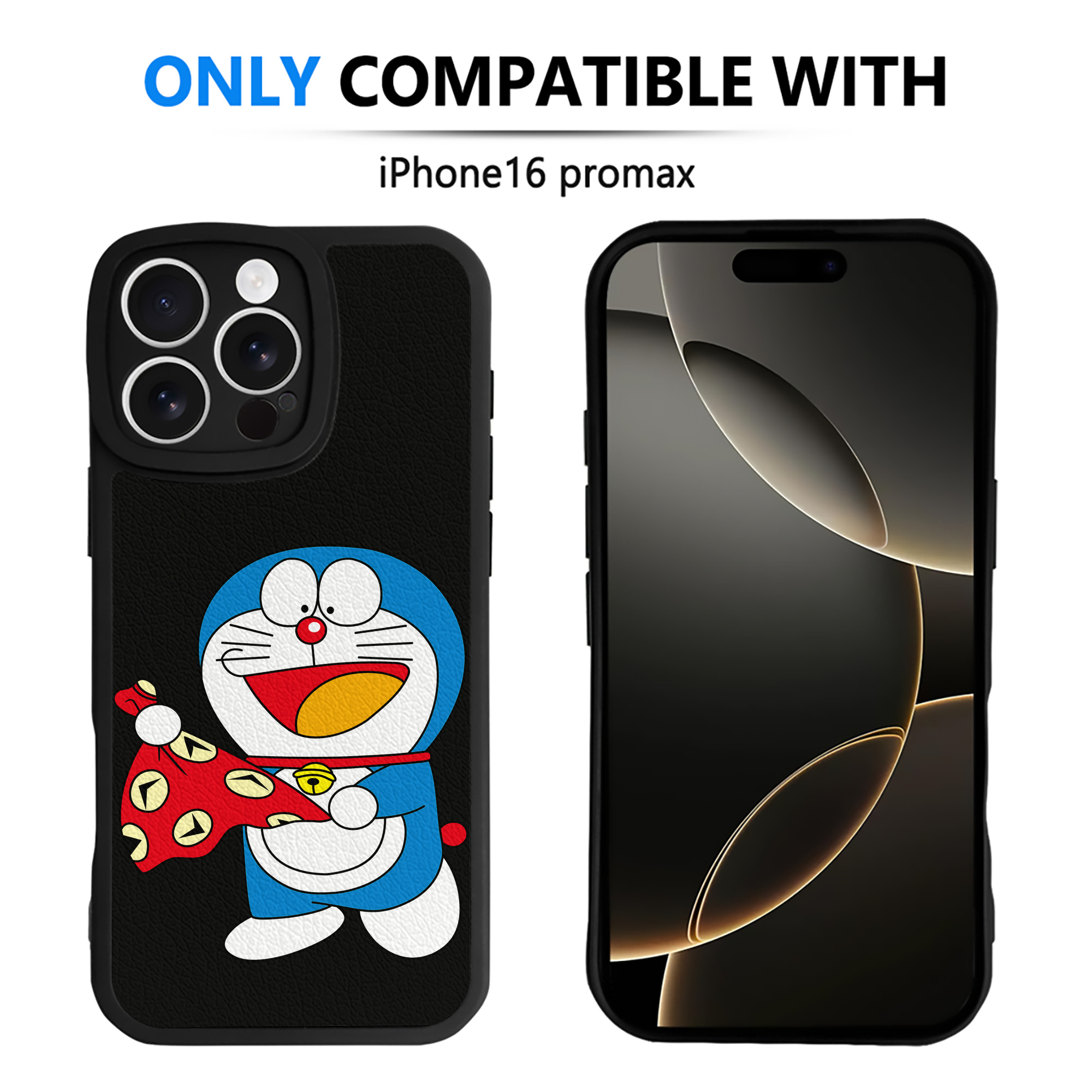 （画像用） ドラえもん Doraemon 【iPhone 16シリーズ対応】シリコンスマホケース（レザー調） 材質：シリコン